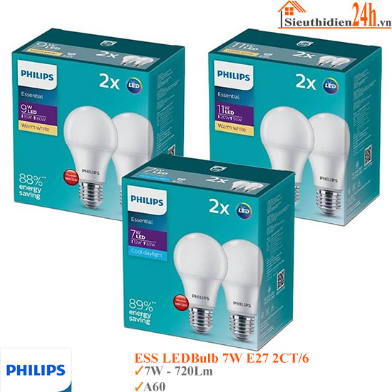 Set B Ng N Philips Essential Led Bulb W E